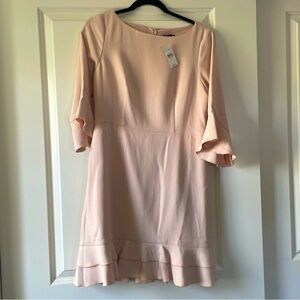 Ann Taylor Light Pink Long Sleeve Dress
